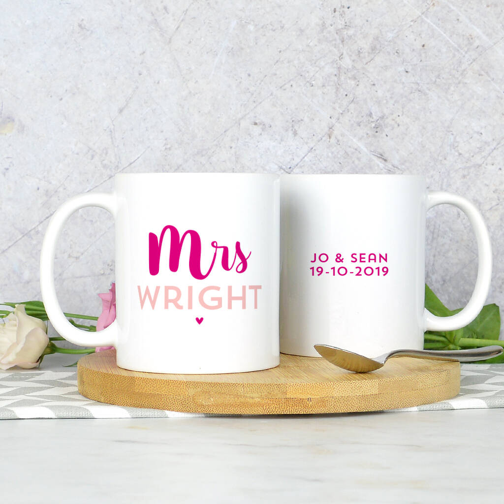 Personalised Mr And Mrs Mugs By Pink and Turquoise | notonthehighstreet.com