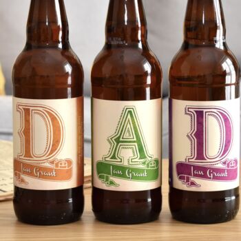 Personalised Set Of Three Beers For Dad, 2 of 5
