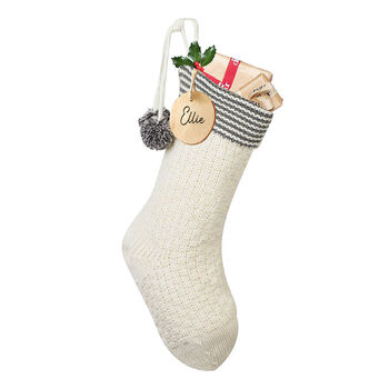 Personalised White Christmas Luxury Stocking, 2 of 5