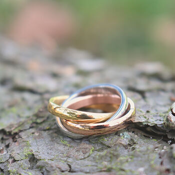 Triple Interlocked Layered Ring Love Faith Hope, 2 of 5