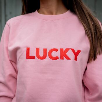 Lucky Embroidered Sweatshirt, 2 of 4