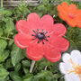 Ceramic Flower Cane Toppers And Bee Bath, thumbnail 5 of 11