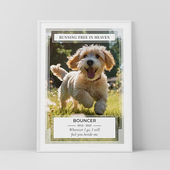 Personalised Pet Loss Dog Memorial Photo Print Wall Art, 4 of 5