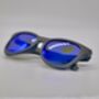 Orleans Sunglasses Recycled Denim Frame And Blue Lens, thumbnail 8 of 12