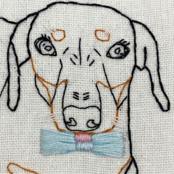 Sausage Dog Embroidery, 3 of 8