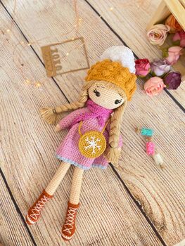 Handmade Crochet Doll For Kids, Birthday Gift For Girls, 3 of 9