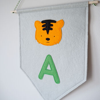 Personalised Tiger Pennant Flag, 5 of 6