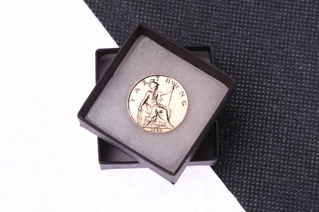 1936 90th Birthday Boxed Polished Farthing Coin, 1 of 2