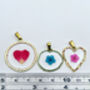 Real Pastel Flowers Heart Pendant Necklace Silver Or Gold, thumbnail 7 of 8