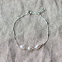 Sterling Silver And Trio Pearl Bracelet, thumbnail 5 of 8