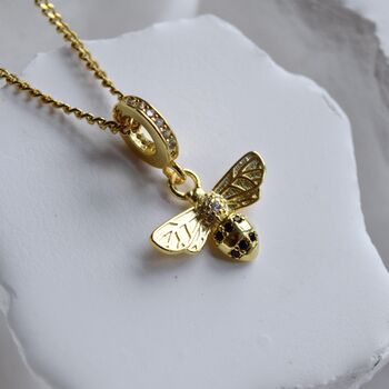 18 K Gold Bee Charm For Women 925, 6 of 9
