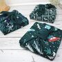 Set Of Three Christmas Furoshiki Fabric Gift Wraps, thumbnail 1 of 7