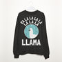 Fa La La Llama Women's Festive Christmas Sweatshirt, thumbnail 2 of 3