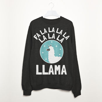 Fa La La Llama Women's Festive Christmas Sweatshirt, 2 of 3