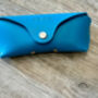 Personalised Sky Blue Leather Sunglasses Case, thumbnail 1 of 11