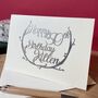 Personalised 50th Silver Papercut Birthday Card, thumbnail 1 of 10
