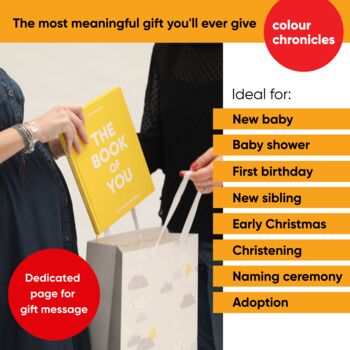 Baby's 1st Christmas Gift Childhood Memory Journal Orange, 8 of 12