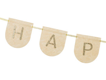 Happy Birthday Daisy Felt Banner Pink 3m, 4 of 5