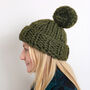 Chunky Winter Hat Easy Knitting Kit, thumbnail 1 of 7