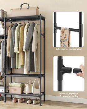 Open Wardrobe Bedroom Storage Freestanding Shelf, 6 of 7