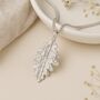 Personalised Sterling Silver Oak Leaf Necklace, thumbnail 1 of 9