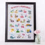Colourful Personalised Children's Alphabet Print, thumbnail 1 of 2