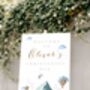 Personalised Hot Air Balloon Christening Day Welcome Sign, thumbnail 1 of 3