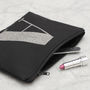 Black Glitter Initial Pouch, thumbnail 3 of 8