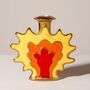 Yellow Aluminium And Enamel Candle Holder, thumbnail 3 of 4