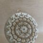 Ivory Round Handcrafted Mandala Design Clutch, thumbnail 1 of 8