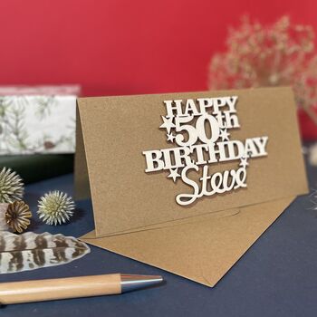 Personalised Milestone 50th Birthday Card Keepsake, 11 of 12