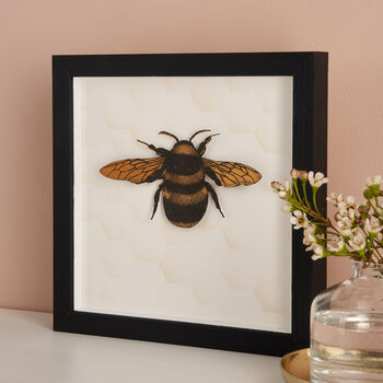 Paper Cut Honey Bee Wall Art Romantic Gift, 5 of 8