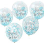 Blue About To Pop Baby Shower Confetti Balloons, thumbnail 2 of 3