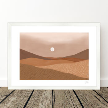 Earth Tone Sunrise Desert Landscape Print, 6 of 8