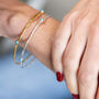 Laila Turquoise Silver Hammered Stone Bangle, thumbnail 1 of 2
