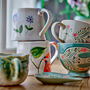Hand Painted Stoneware Bird Mug, thumbnail 1 of 5