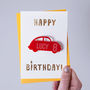 Personalised Car Birthday Badge Card, thumbnail 2 of 4
