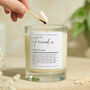 Friend Gift Friend Definition Candle, thumbnail 1 of 9