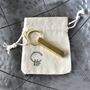 Personalised 21st Anniversary Brass Bar Keyring, thumbnail 8 of 9