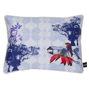 Tropical Trees And Flowers Silk Cushion, 3 of 7