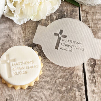 Personalised Christening Embosser With Cross And Name, 9 of 9