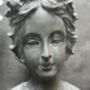 26cm Grey Female Bust Statue Modern Lady Head Statue, thumbnail 8 of 12