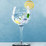 Engraved 20th Birthday Personalised Primeur Gin Glass, thumbnail 1 of 5