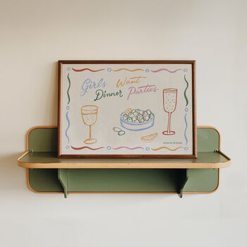 Girls Want Dinner Parties Kitchen Art Print | Wall Art, 7 of 8