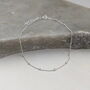 Sterling Silver Satellite Chain Anklet, thumbnail 2 of 8