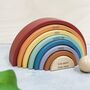 Personalised Wooden Pastel Coloured Rainbow, thumbnail 1 of 3