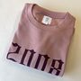 Personalised Year Sweatshirt Old English Font, thumbnail 5 of 9