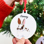 Personalised Rabbit Christmas Tree Decoration, thumbnail 4 of 6