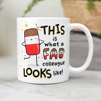 'This Is What A Fab Colleague Looks Like' Personalised Mug, 2 of 5
