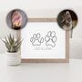 Personalised Pet Paw Outline Art Print, thumbnail 3 of 10